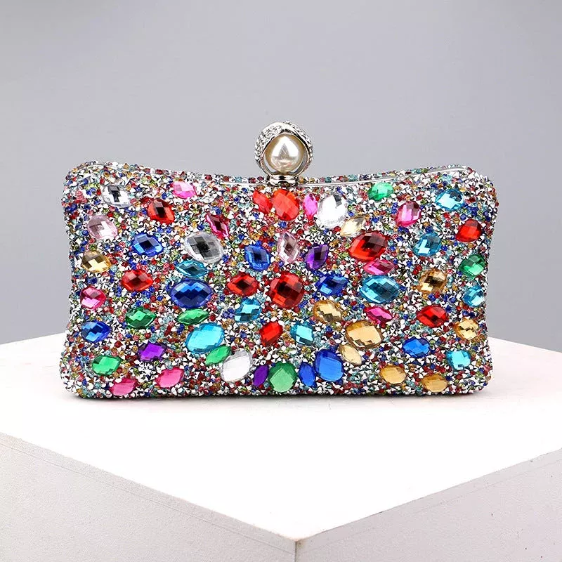 Casual Patchwork Chains Rhinestone Bags