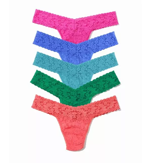 Hanky Panky 5-PACK Signature Lace Low Rise Thong (49115PK) - RSLG