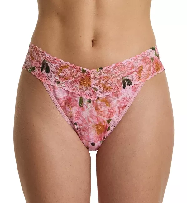 Hanky Panky Signature Lace Printed Original Rise Thong (PR4811P) - Dancing Petals