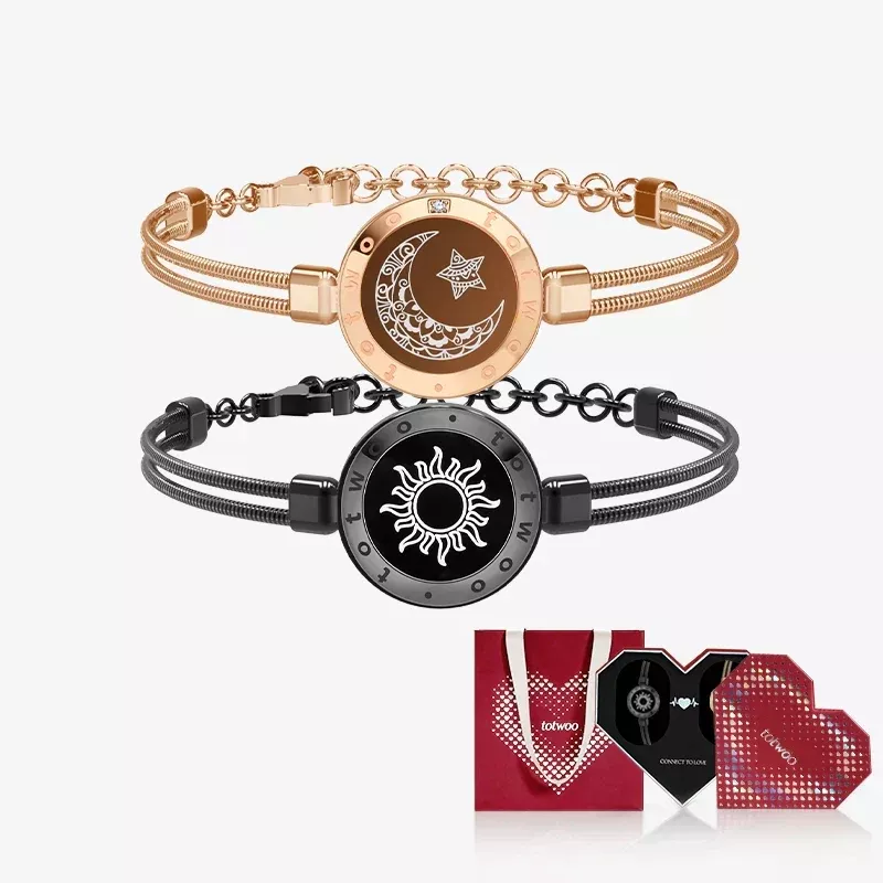 [Totwoo Signal Gift Box] Sun & Moon Snake Chain Touch Bracelets